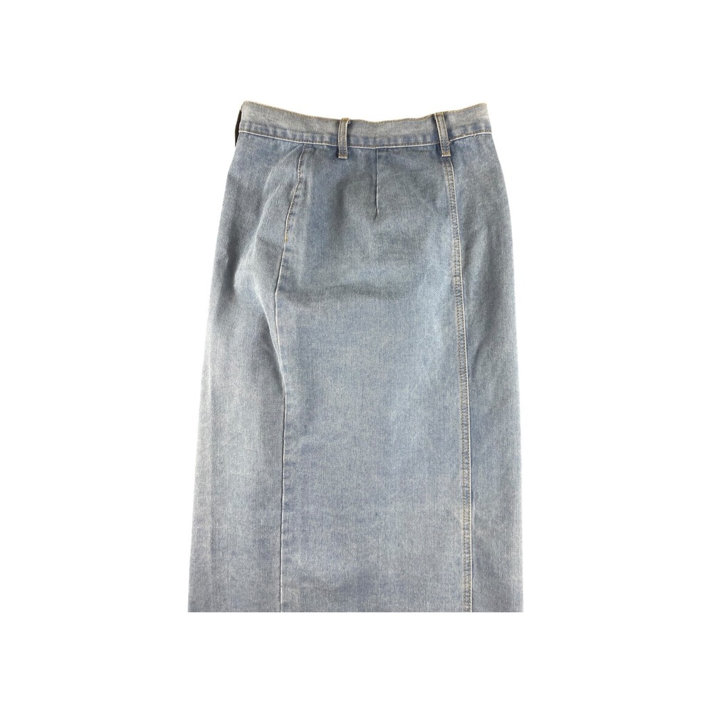 NWT WKNDCHASERS Light‎ Wash Denim Maxi Skirt Button Front Midi Length Size M - Picture 7 of 7